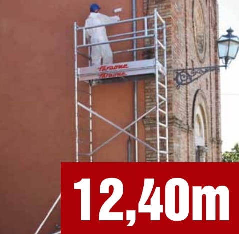 TOP-SYSTEM aluminium steiger 75 x 180 cm - werkhoogte 12,40 m