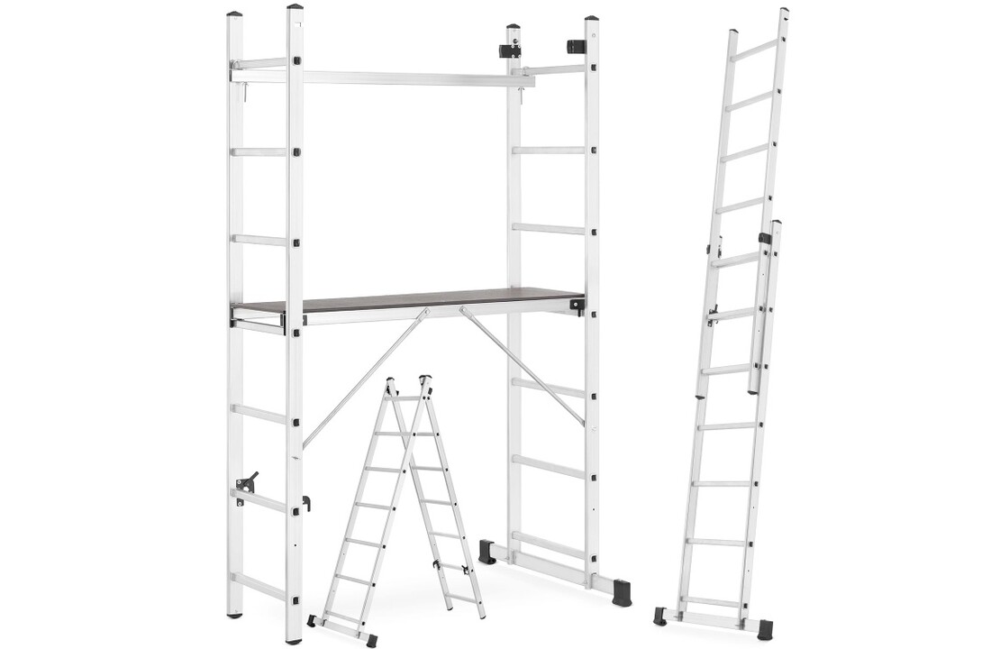 Steiger/Ladder HIGHER 2x7 Alum. Werkplatform 150kg