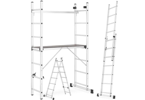 Steiger/Ladder HIGHER 2x7 Alum. Werkplatform 150kg