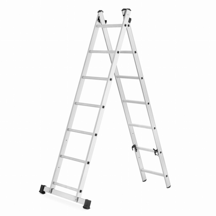 Steiger/Ladder HIGHER 2x7 Alum. Werkplatform 150kg