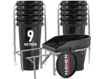 Stortkoker - met draagconstructie - 9 m - Ø 60-41 cm - zwart