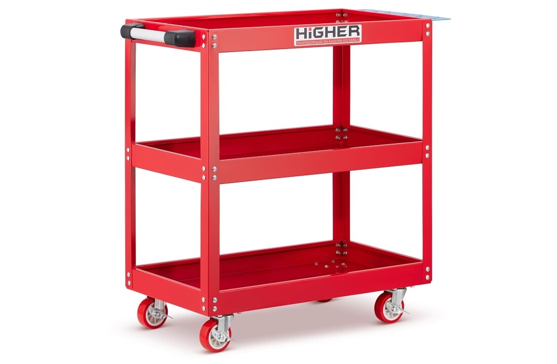 Werkplaatswagen met wielen - 3 schappen - 75×35×78 cm