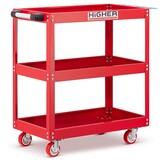 Werkplaatswagen met wielen - 3 schappen - 75×35×78 cm