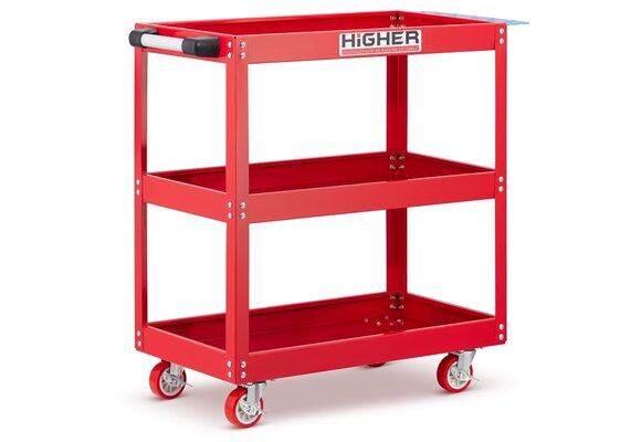 Werkplaatswagen met wielen - 3 schappen - 75×35×78 cm