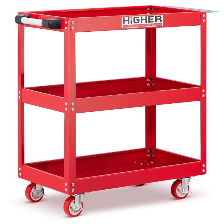 Werkplaatswagen met wielen - 3 schappen - 75×35×78 cm