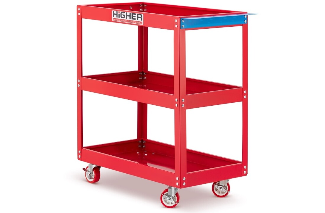 Werkplaatswagen met wielen - 3 schappen - 75×35×78 cm