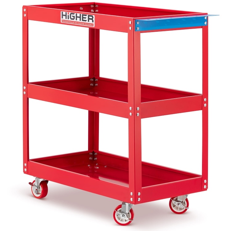 Werkplaatswagen met wielen - 3 schappen - 75×35×78 cm