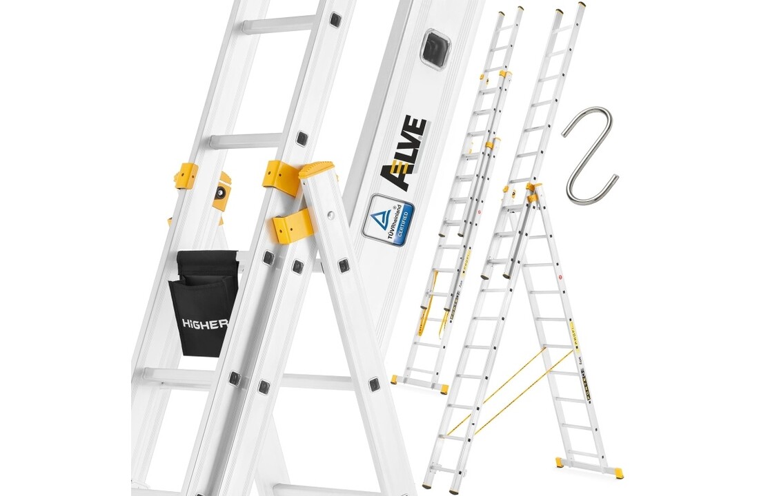 ALVE FORTE PROFI PLUS 3x10 Multifunctionele Aluminium Ladder