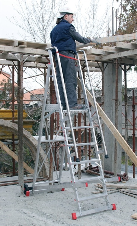 Faraone SM 250 Verrijdbare Magazijnladder - 3,90 m