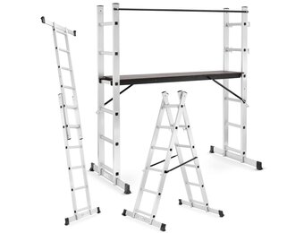 HIGHER Aluminium Steigerladder 3-in-1 Werkplatform 2x6