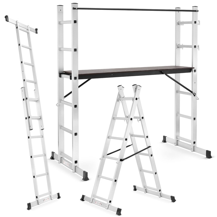 HIGHER Aluminium Steigerladder 3-in-1 Werkplatform 2x6