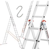 HIGHER Professionele Multifunctionele Aluminium Ladder 3x15 S-7315