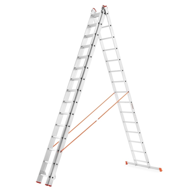 HIGHER Professionele Multifunctionele Aluminium Ladder 3x15 S-7315