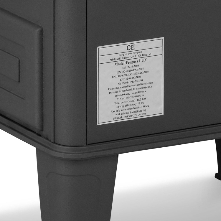 Houtkachel - 10,2 kW - vrijstaand - gietijzer -  FERGUSS LUX