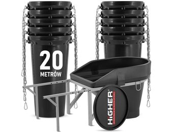 Stortkoker met draagconstructie - 20 m - Ø 60-41 cm - zwart