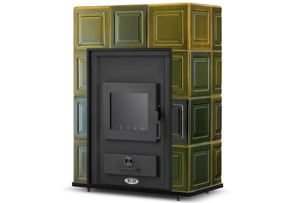 CV houtkachel met watermantel - 14 kW - SEVILLA - olijfgroen