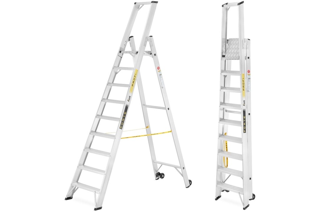 ALOSS montageladder 9309 – Werkhoogte 3,90 m – 1x9 treden