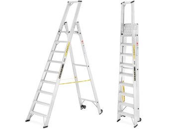 ALOSS montageladder 9309 – Werkhoogte 3,90 m – 1x9 treden