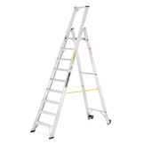 Magazijntrap - 9 treden + platform - 3,90 m - met wielen