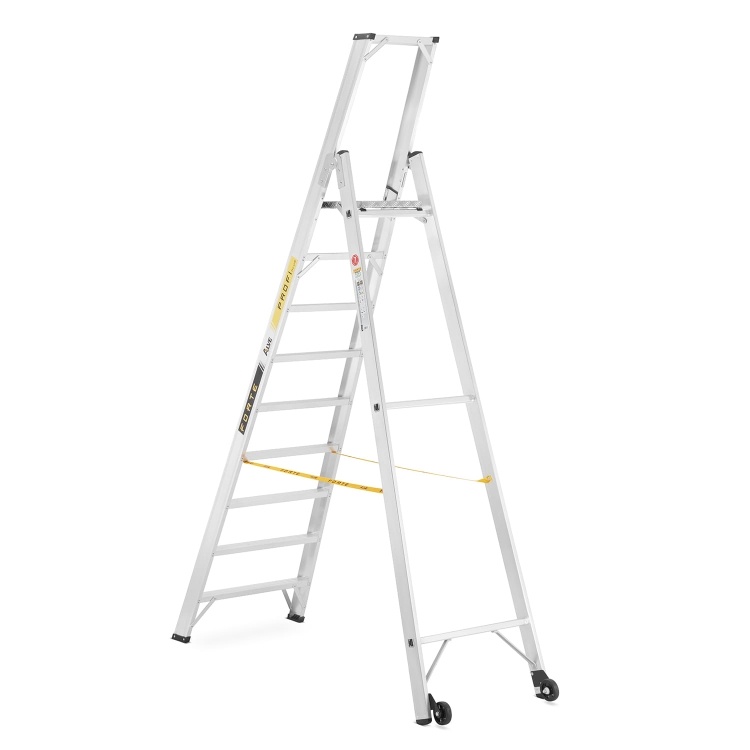 Magazijntrap - 9 treden + platform - 3,90 m - met wielen