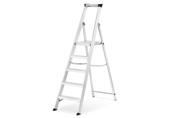 Huishoudtrap - 5 treden - aluminium - 3,06 m werkhoogte