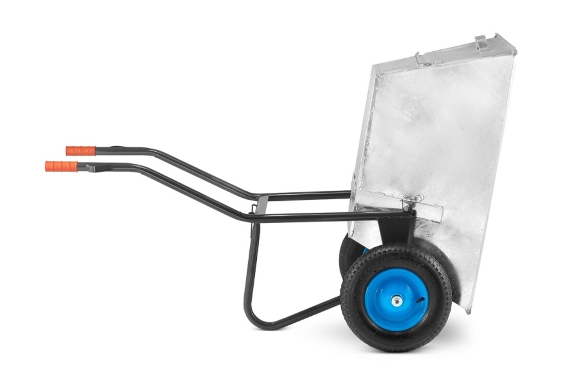 HIGHER Dubbelwielige Kruiwagen 250L / 420kg Verzinkt