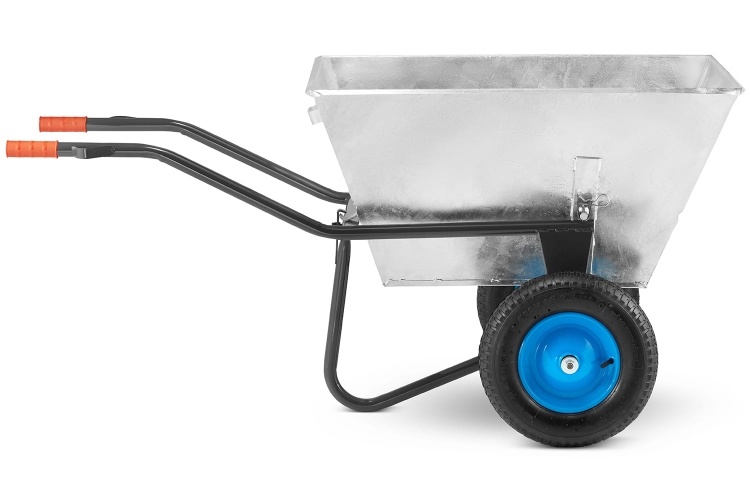 HIGHER Dubbelwielige Kruiwagen 250L / 420kg Verzinkt