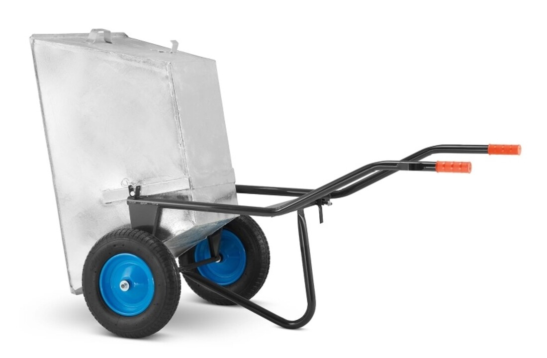 HIGHER Dubbelwielige Kruiwagen 250L / 420kg Verzinkt