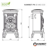 KAWMET P9 Gietijzeren Kachel 8 kW EkoProjekt 2022