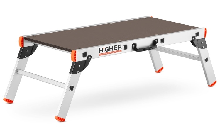 Werkplatform 125x45 cm - aluminium - 2,36 m - max. 150 kg