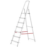 Huishoudtrap - 7 treden - aluminium - werkhoogte 3,40 m