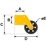 ALOSS®️ Wielen (2 stuks) voor Magazijnladders (Serie 95xx)
