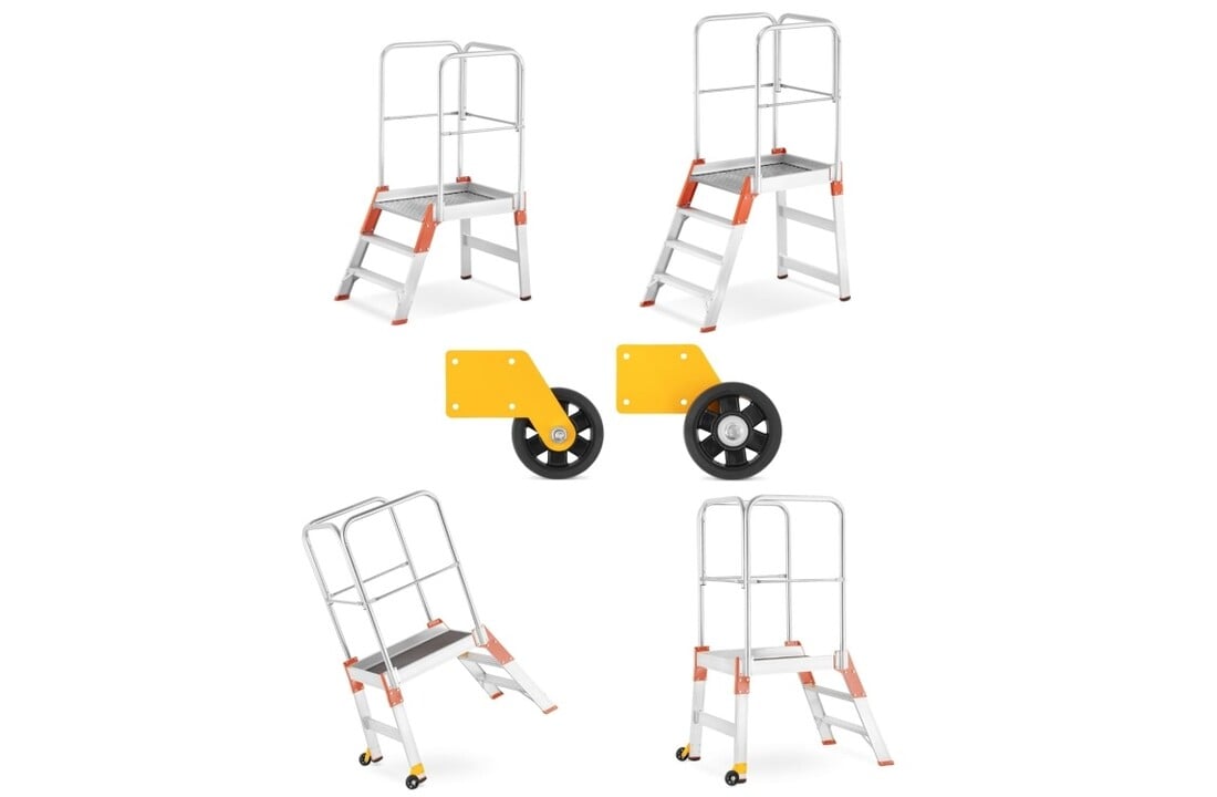 Wielen voor bordestrap - 2 stuks - Ø80 mm - met lagers