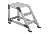 Opstapje - 2 treden + platform - aluminium - 2,75 m werkhoogte