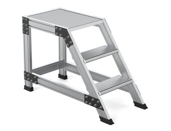 Magazijnladder HIGHER 83PRO, aluminium, 3 treden