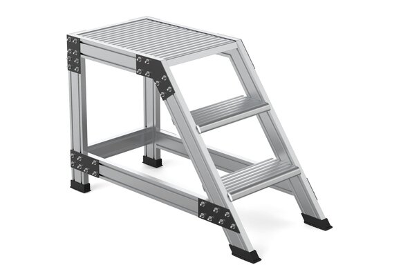 Magazijnladder HIGHER 83PRO, aluminium, 3 treden