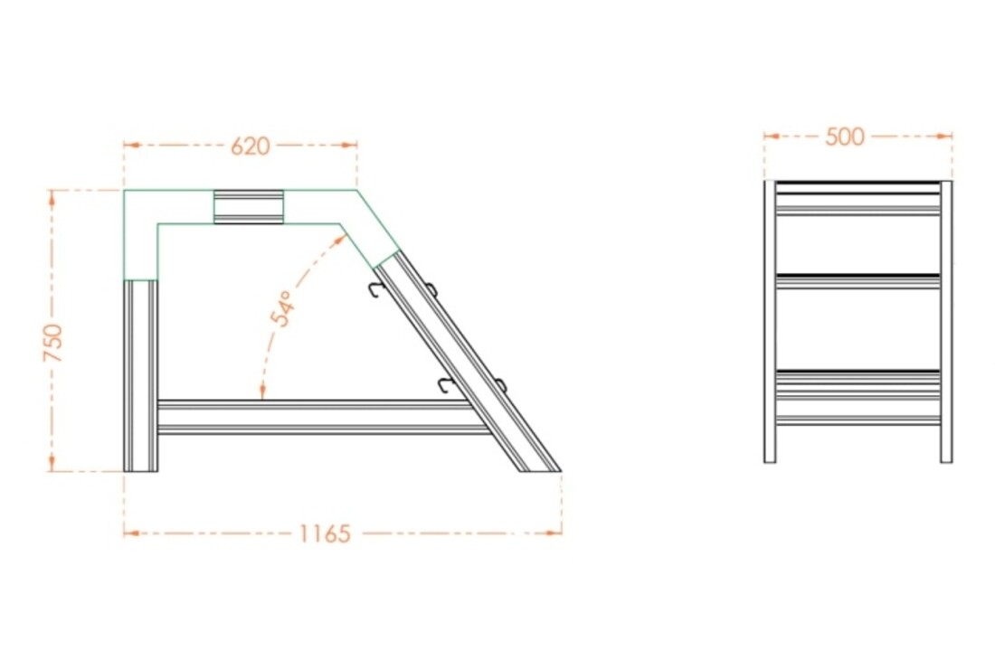 Magazijnladder HIGHER 83PRO, aluminium, 3 treden