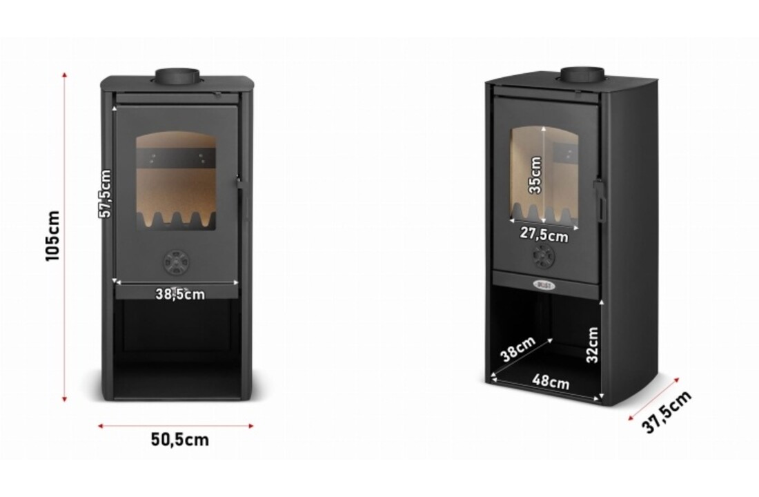 BLIST Polar Houtkachel Staal Loft 6,7 kW