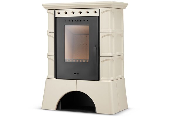 Tegelkachel houtkachel - 10kW - vrijstaand - ATOL - cappuccino