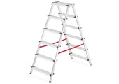 Huishoudtrap - 2x 6 treden - aluminium - 3,30 m werkhoogte