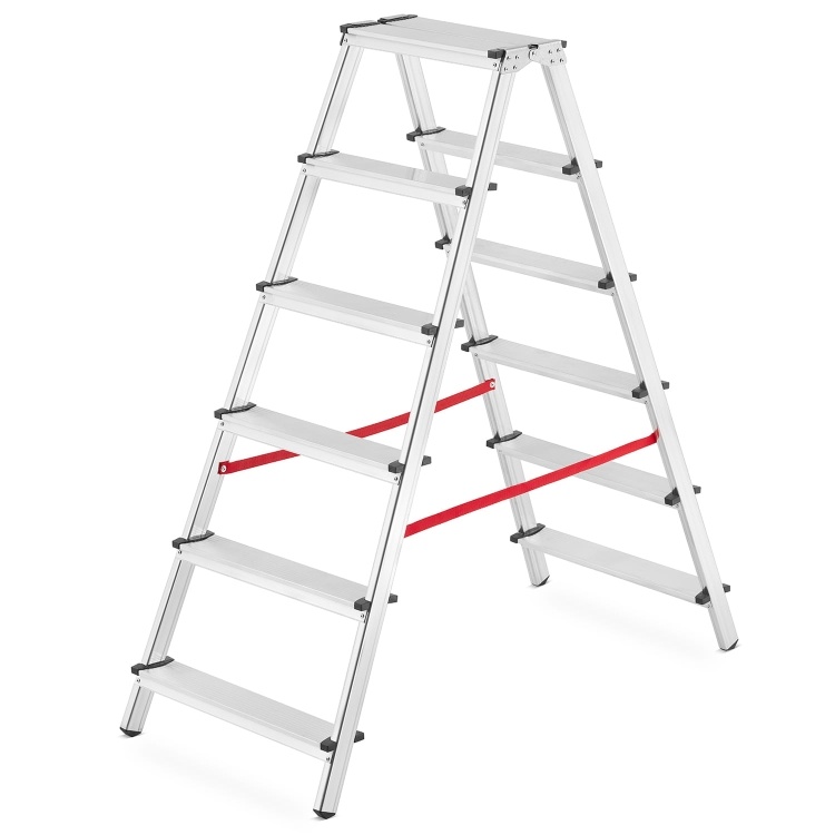 Dubbele Aluminium Ladder HIGHER 2x6 Treden - 3,30 m
