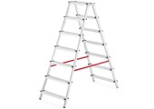 Huishoudtrap - 2x 7 treden - aluminium - 3,50 m werkhoogte