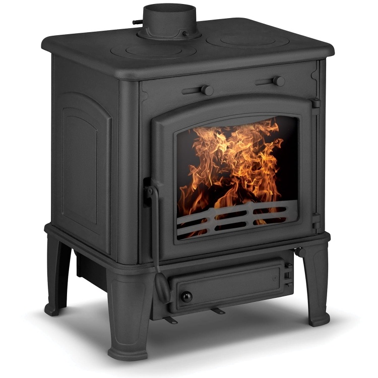 Houtkachel - 10,8 kW - gietijzer - kookplaat - Eco Design