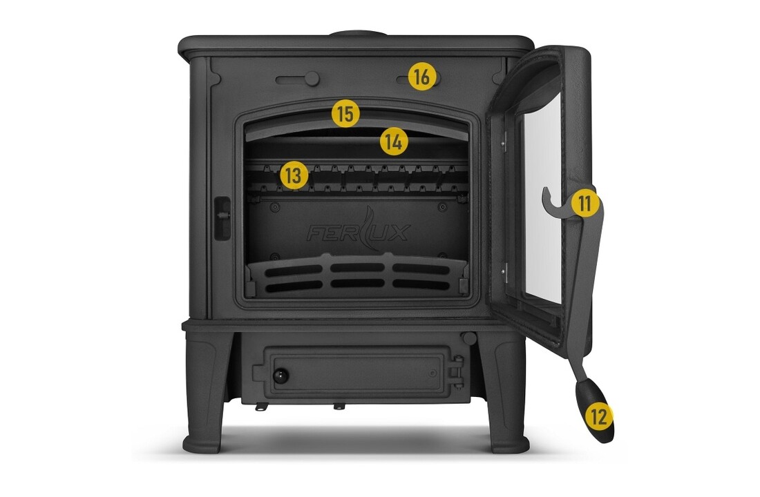 Gietijzeren Kachel FERGUSS HERMES 10,8 kW EcoProjekt 2022