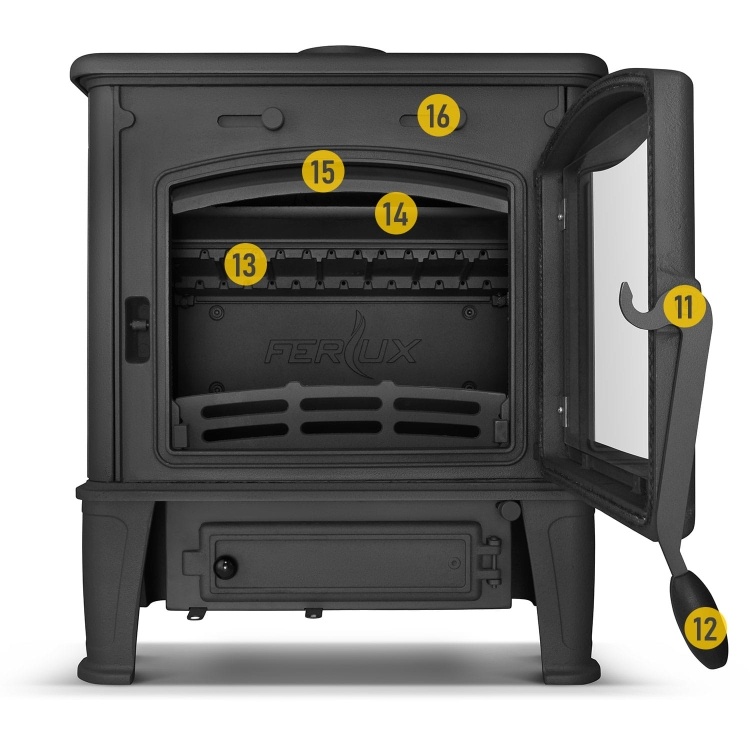 Gietijzeren Kachel FERGUSS HERMES 10,8 kW EcoProjekt 2022