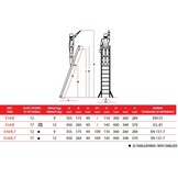 FARAONE Sella Aluminium Ladder 17 Treden