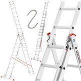 HIGHER 73PRO Professionele Aluminium Multifunctionele Ladder 3x12