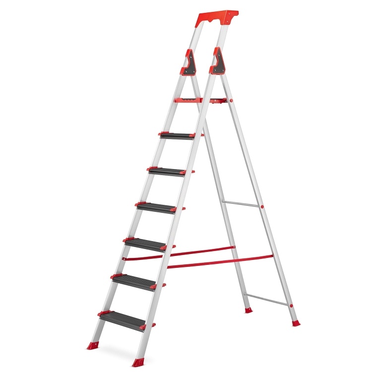 HIGHER ALU 7 Aluminium Werkplaatsladder - 7 Treden