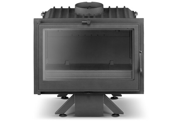 Inbouwhaard - gietijzeren houtkachel - 11,9 kW - zwart