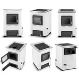 CV houtkachel met kookplaat - 15 kW - TEMY ES 15 - wit